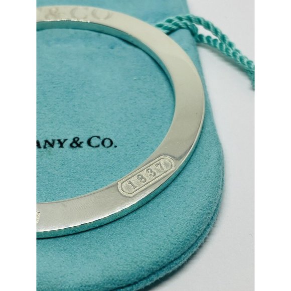 Tiffany & Co 1837  Sterling Silver  935 bracelet. RARE flat disk circle bangle - Picture 4 of 10